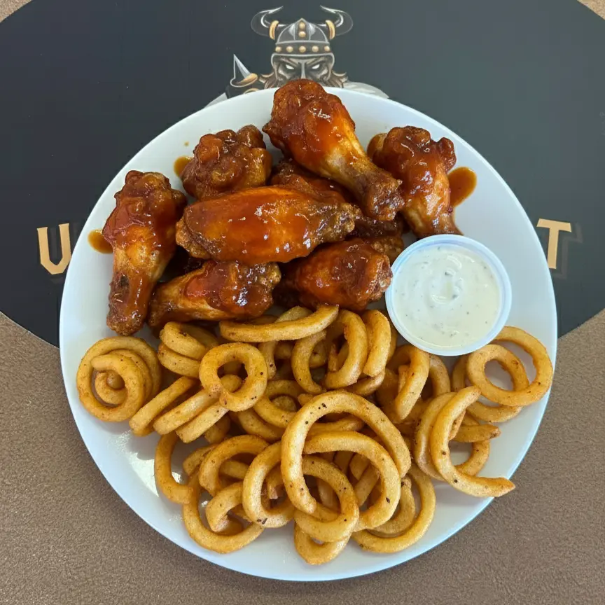 Wings and Fries at Viking Crust in Naicam, Saskatchewan